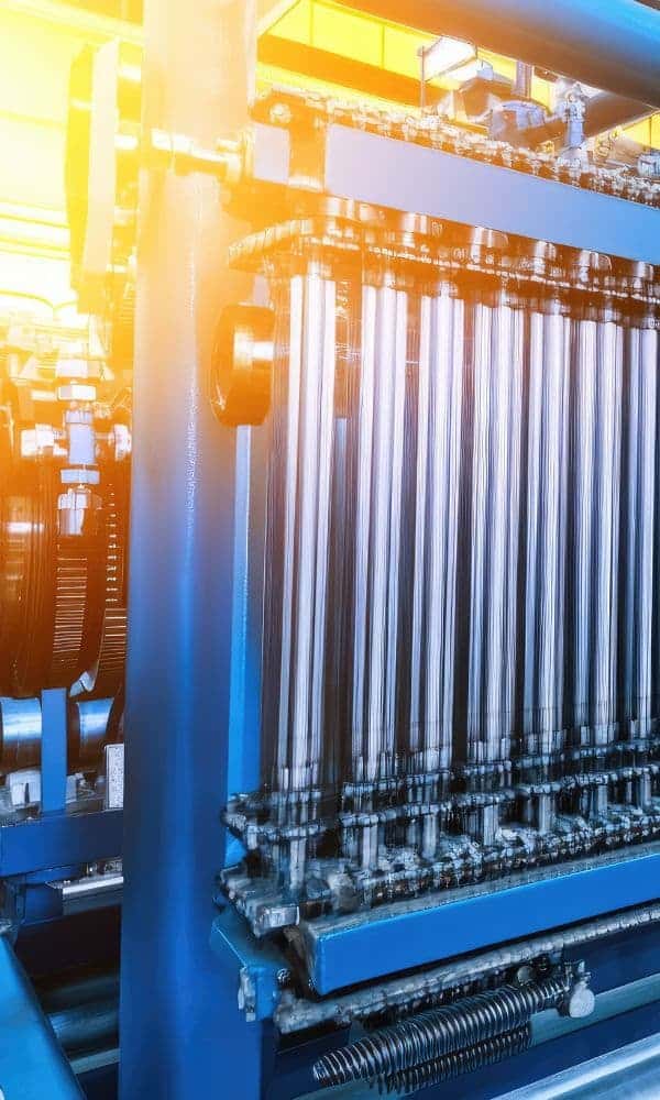 Kammerfilterpresse in einer Anlage zur Schlammentwässerung