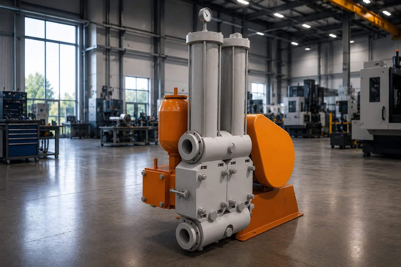 HODD Model FP — Filterpressenpumpe auf Grundrahmen